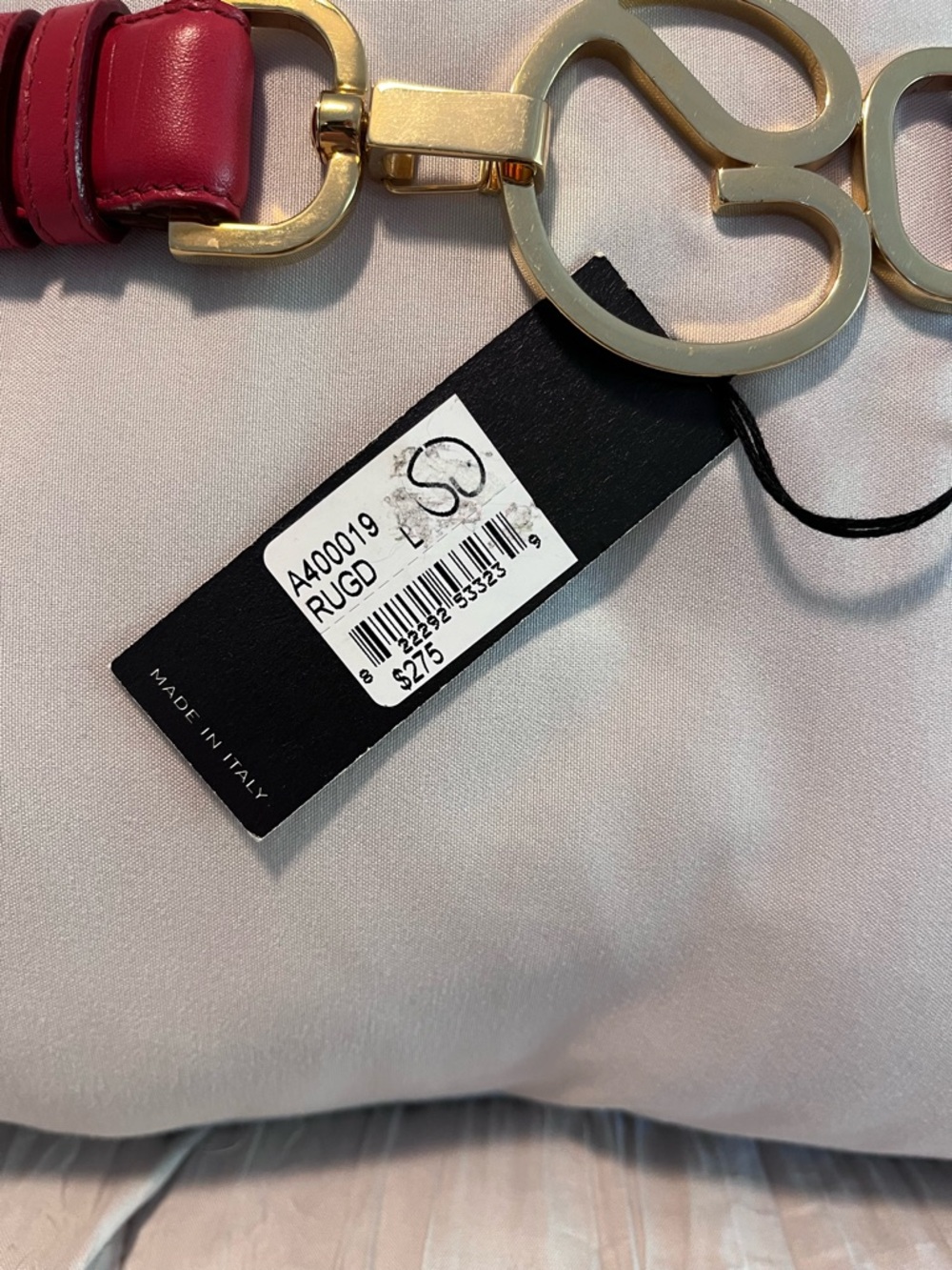 St. John red leather belt - Picture 4 of 5